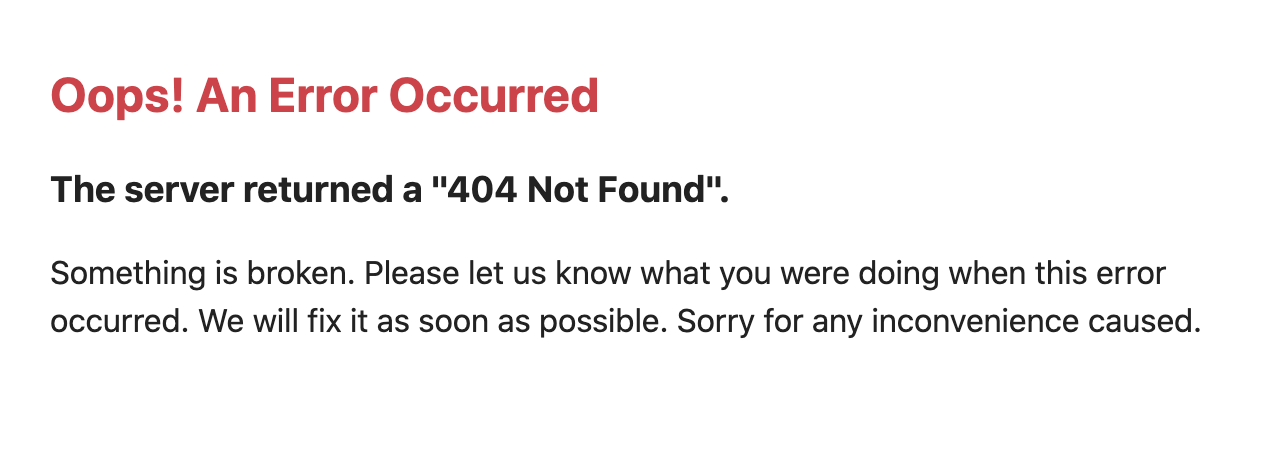 生产模式下的404错误页面